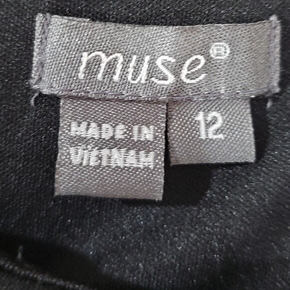 Muse Sleeveless Shift Dress Black Size 12 - Picture 3 of 3